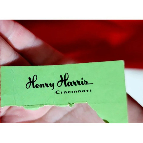 Vtg Raul Blanco Dress 12 Deadstock Red Secretary Dress Woven Gold Buttons Classy - Picture 5 of 16